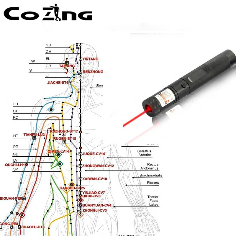 COZING перезаряжаемая Лазерная терапевтическая указка