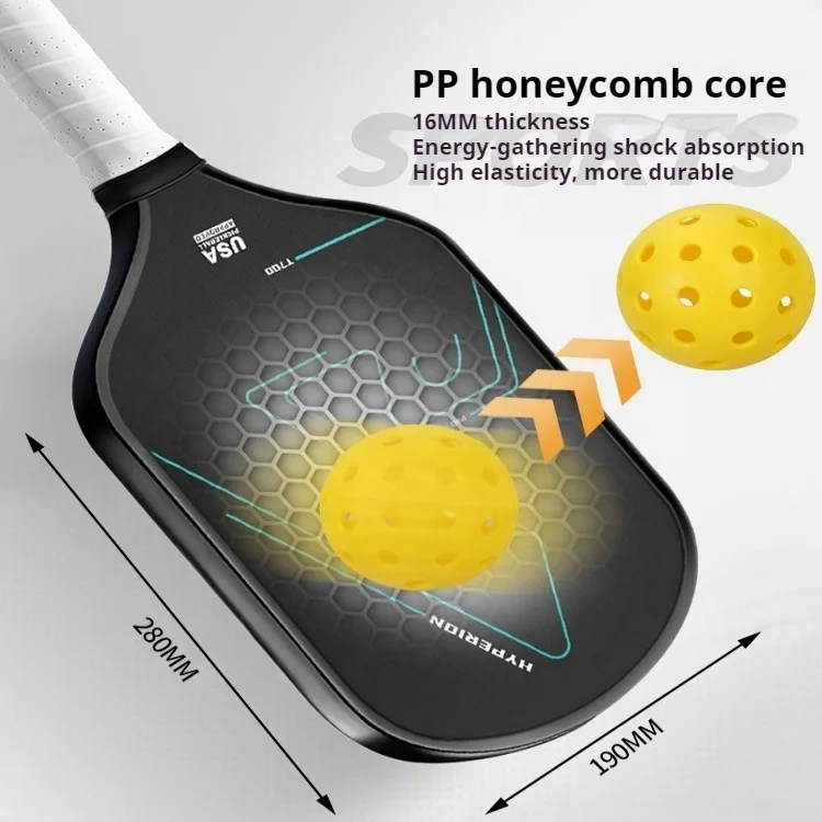 2024 Custom High Quality Usapa Approved Pickleball Paddle Thermoformed Toray T700 Pickleball Paddle