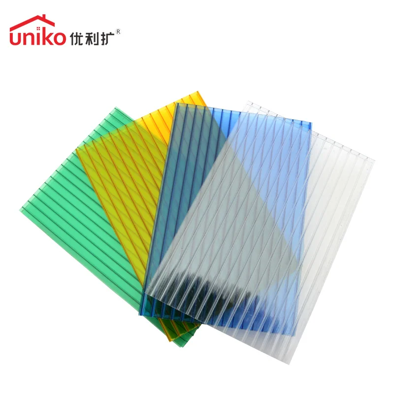 10MM Hollow Clear Polycarbonate sheet Plastic sheet pc Greenhouse Roof Wall Panel
