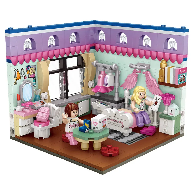 LOZ mini particle building block home scene corner living room bedroom princess patchwork building block puzzle toy
