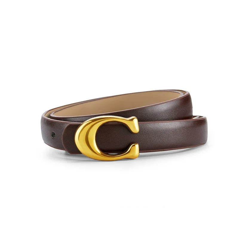 Wholesale Women Leather Belt Alloy Pin Buckle Luxury Belt Jeans Dress Skinny Belt