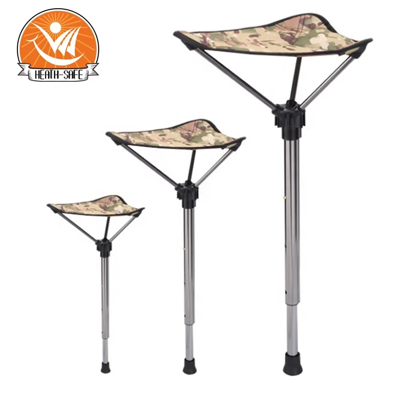 Telescopic Outdoor Folding Stool Portable Lined Up Camping Fishing Seat