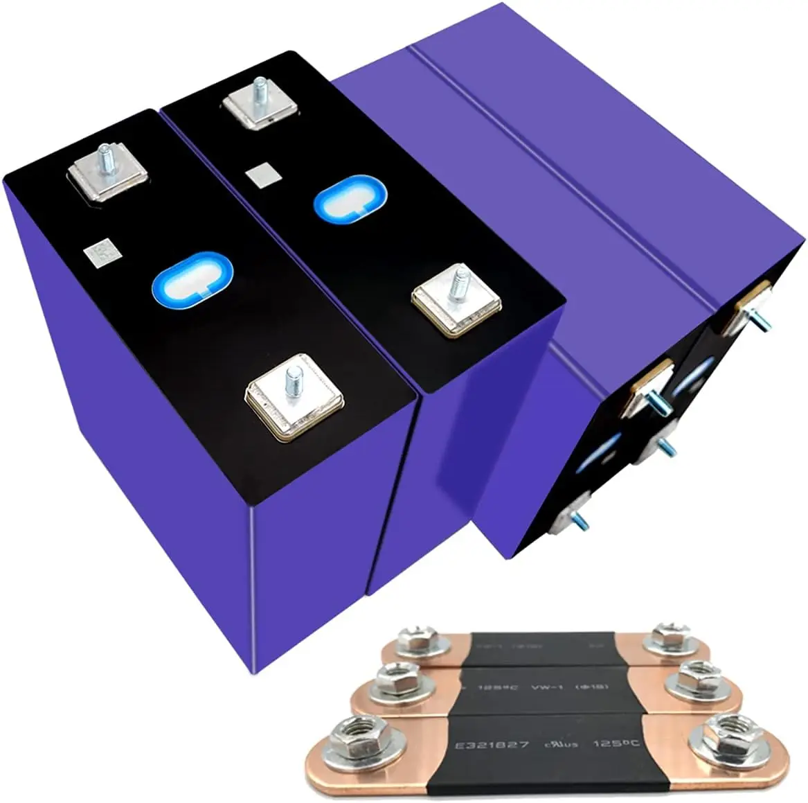 4PCS Grade A 6000+ Deep Cycle LiFePO4 Battery Cells with QR Code, Lithium Iron Phosphate DIY 12V 24V 48V Battery Pack for Solar