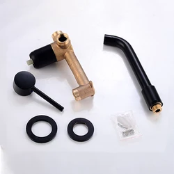 High quality brushed nickel bath single hole bathroom faucet exposed wall mount faucet