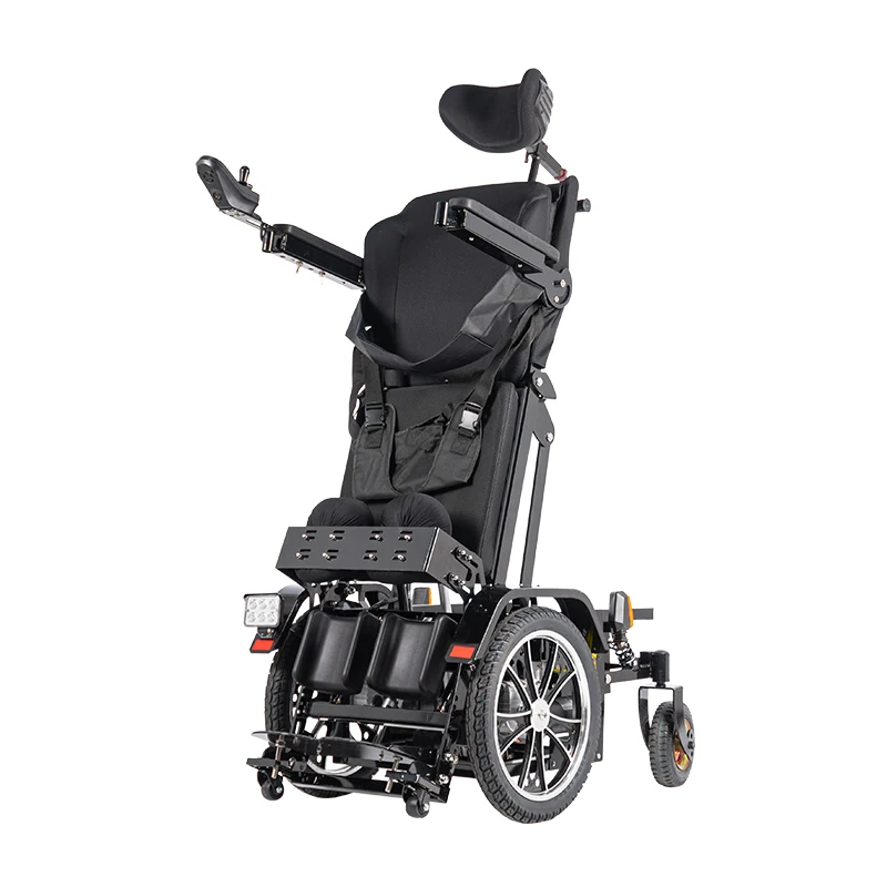 Electric standing wheelchair standing reclining  lying driving on the ground with the Ergonomics back rest and headrest-BZ-Z12