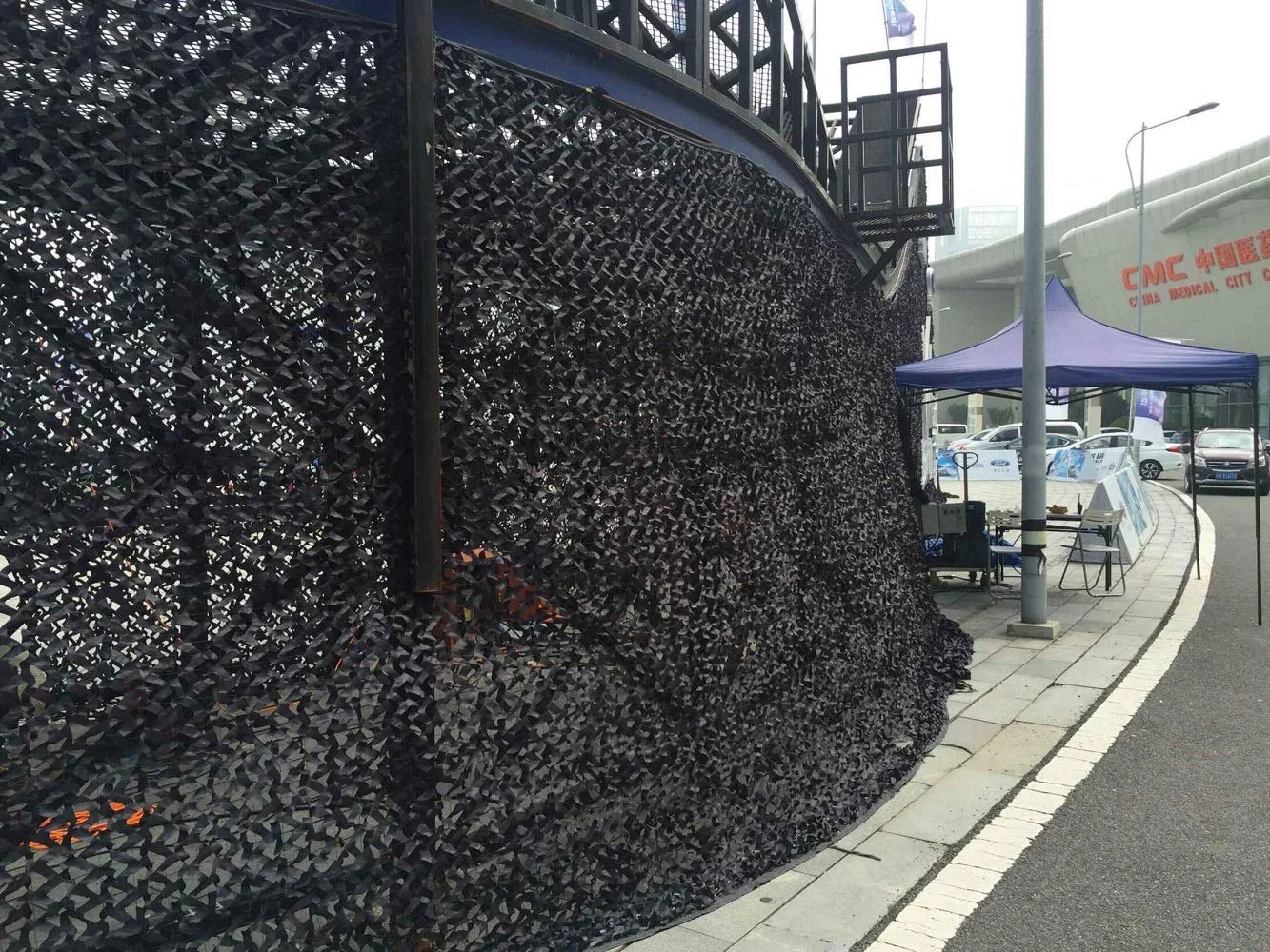 Black Camouflage Net Canvas Fabric Without Mesh 3M Wide Forest Hut Covered Netting Tourist Awning Pergolas for Outdoor