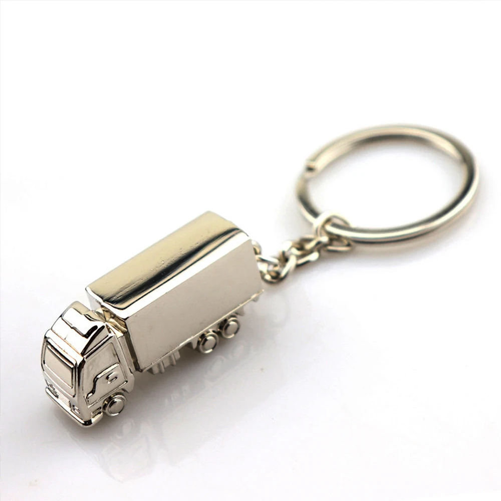 Metal Gear Head Key Ring Keychain 3d Mini Large Truck Model Metal Keychain Truck Driver Gift Keychain