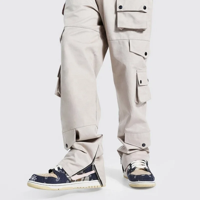 Dec Wholesale Custom Kargo Pants Hip hop Jogger Gym Sweatpants Customized Logo Elastic Waist Pockets Men Cargo Pants