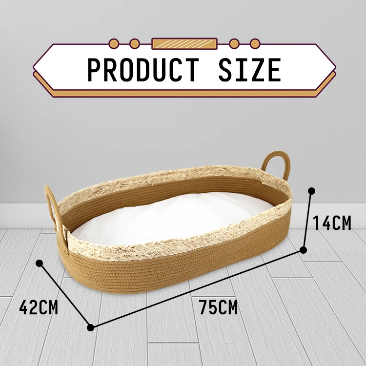 premium oval foldable nursery baby changing basket for the newborns