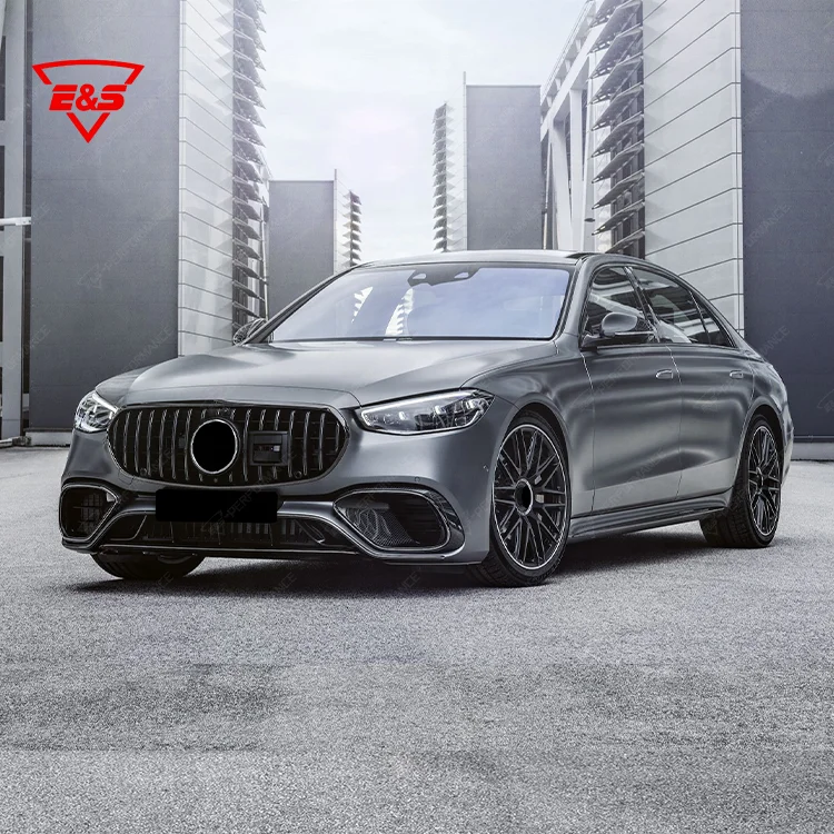 Factory Price Car Bumper With Grille Side Skirt Rear Diffuser With Tips Upgrade S63 AMG Style Bodykit For BENZ S Class W223