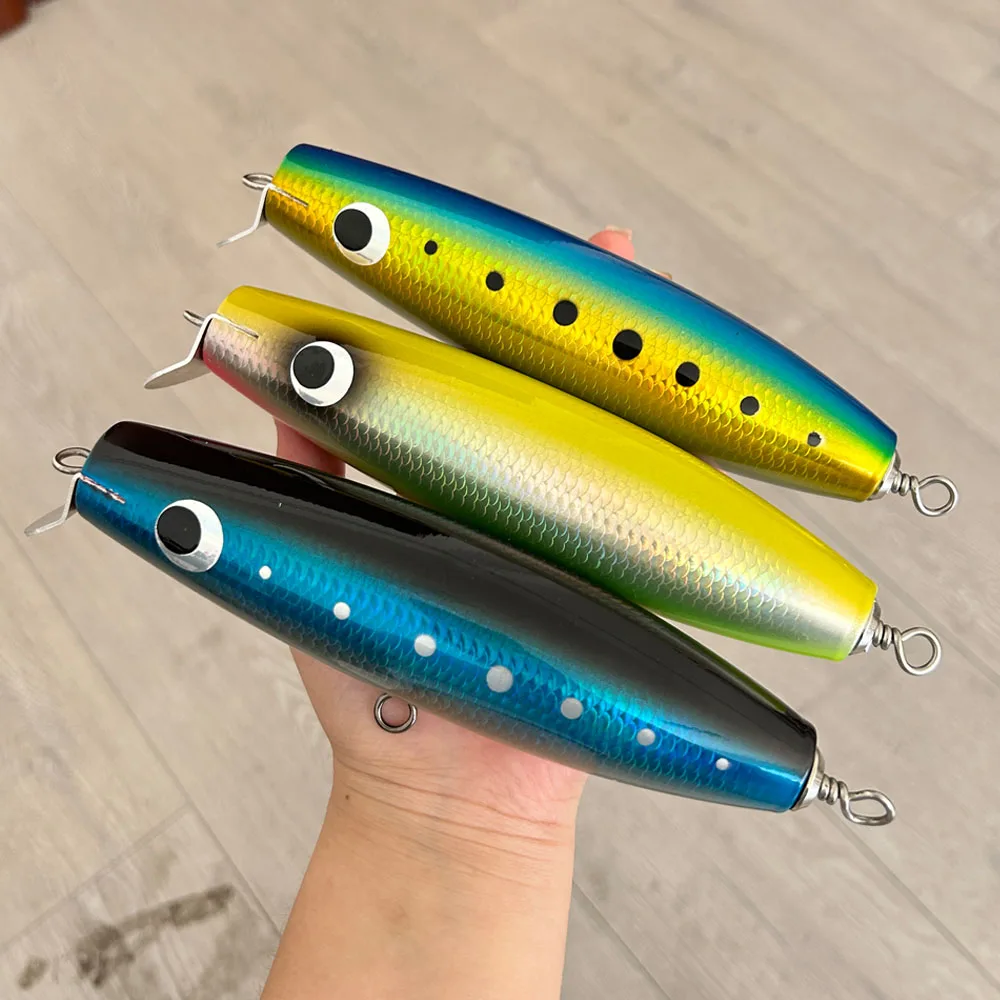 fishing 2024 saltwater fishing Jet Popper Lures top water  floating popper wood lures