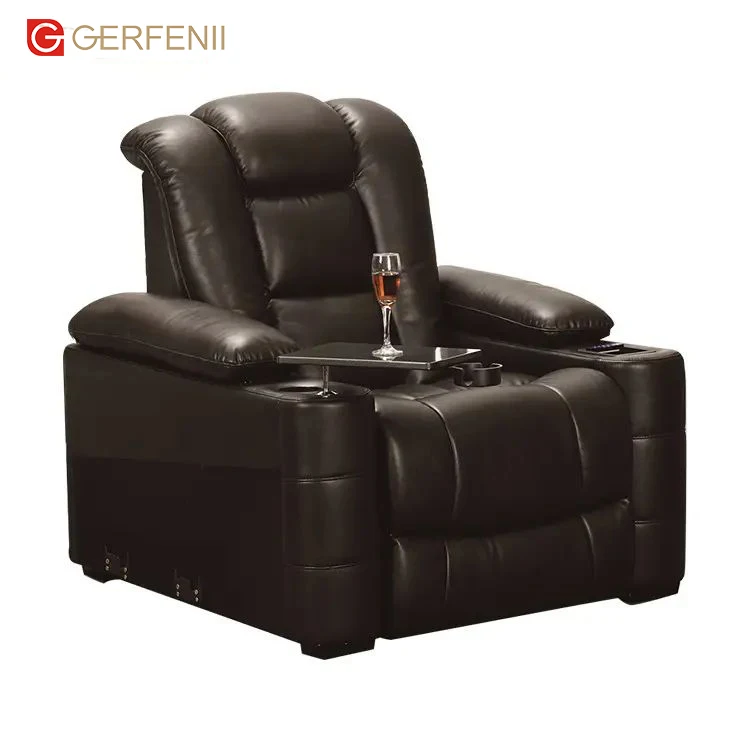 hot sale living room furniture leather lazy chair electric leather single heated recliner chairs