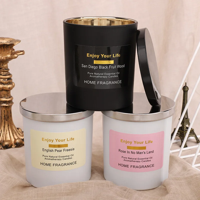 New Selling Top Quality Scented Candles Pure Soy Wax Luxury Glass Jar Aromatherapy Candles For Sale Women Gifts Home Fragrance
