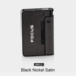 Automatic Cigarette Case With Disposable Lighter Metal Cigarette Case With Gas Lighter Built In Cigarette Case With Lighter