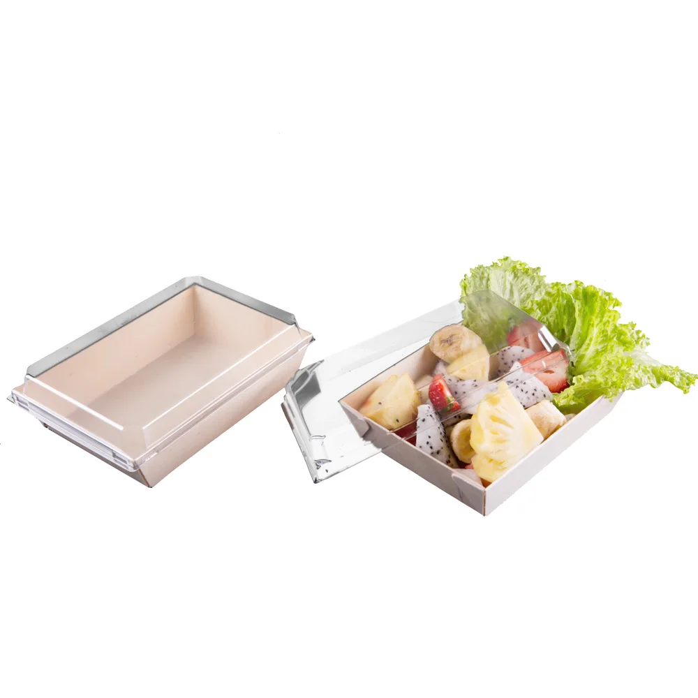 Biodegradable Disposable TakeAway Packaging Wooden Salad Sandwich Lunch Food Storage Boxes Wood Bento Containers With Lid