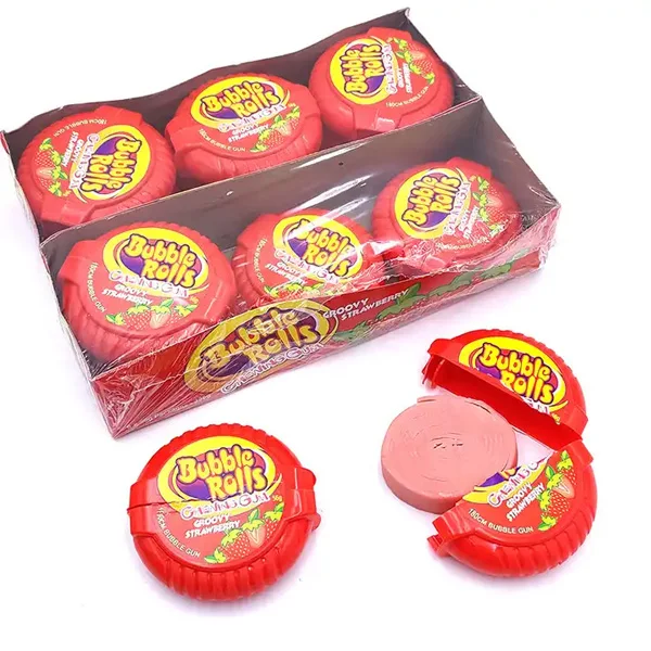 Wholesale Custom Sweet Fruit Flavour Chewing Roll Bubble Gum