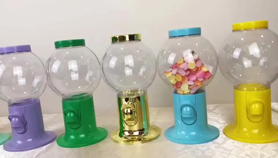 Acrylic Food Grade Mini Vintage Capsule Gumball Machine Chewing Gum Dispenser Vending Machine Candy Toy For Kids