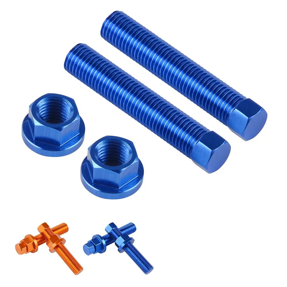 CNC Machining Aluminum Gr5 Titanium Alloy Customized Axle Adjuster Bolts Kit Hex Bolt & Nut Set