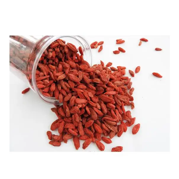 Dried goji berries in Ningxia, China, available in certain seasons