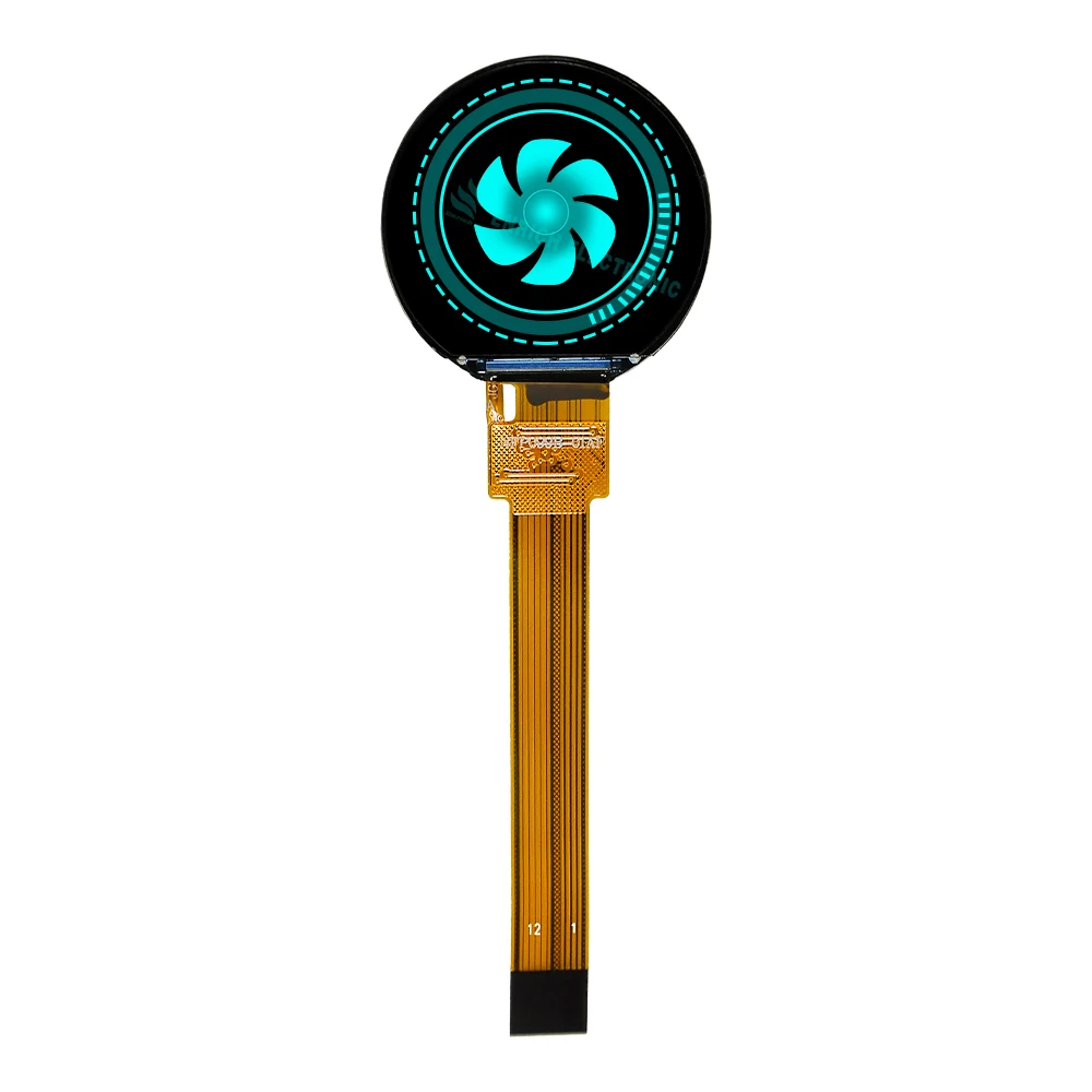 Enrich LCD Factory Manufacturer 0.99 Round TFT LCD Display 128x115 Resolution GC9107IC TFT Display