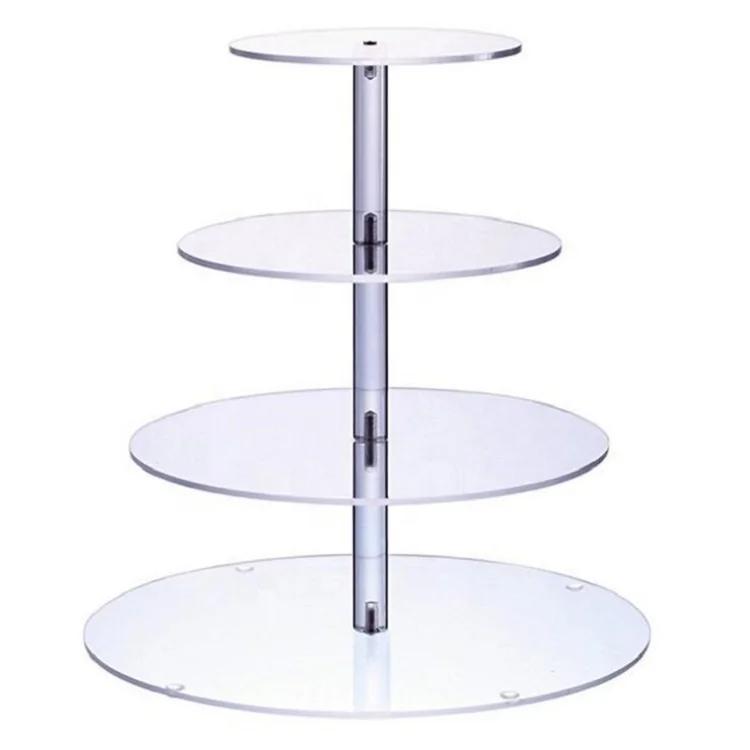 Round 4 Tiers Acrylic Cupcake Cake Stand