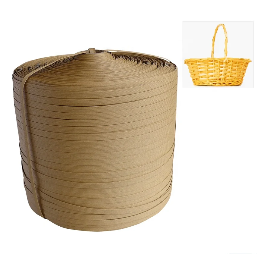 Weaving Handcraft Strap Tap Hard Paper Twine Flat Strapping Paper Twine For DIY Braiding Basket Skep