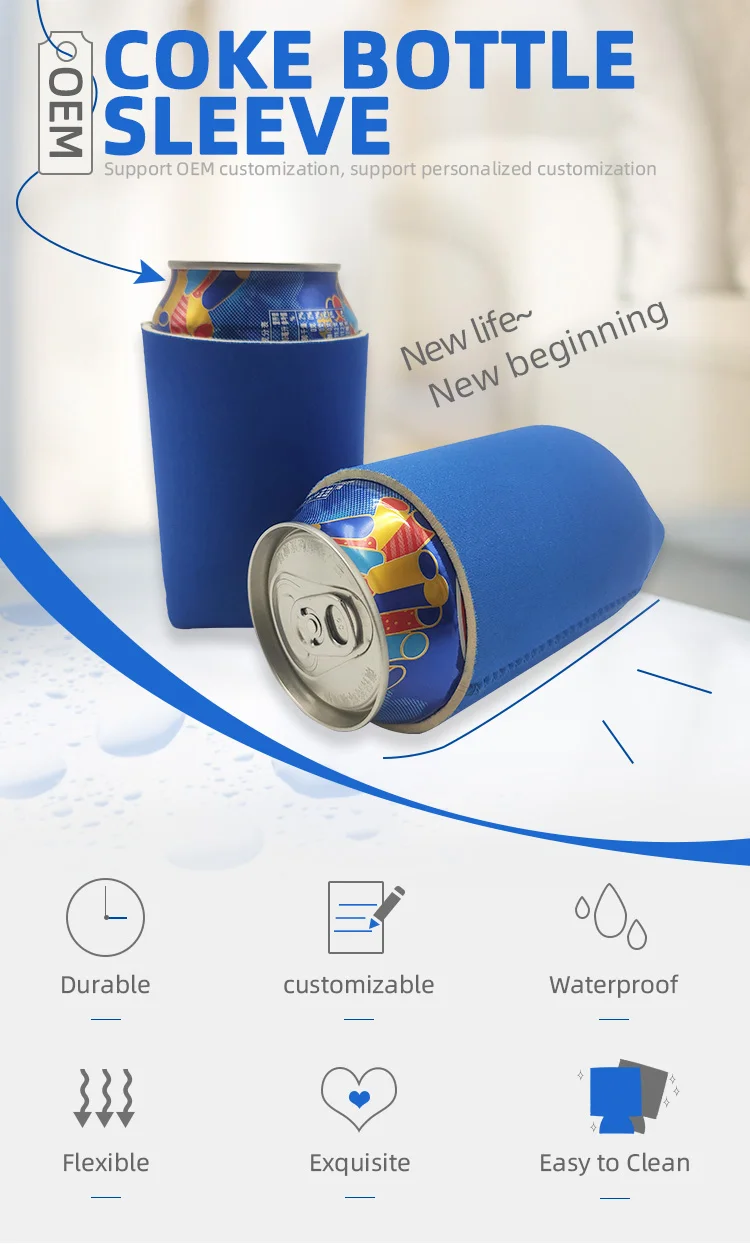 Custom 330ml Can Cooler Neoprene Stubby Drink Beverge Beer Can Cooler Cover Insulated Beer Coozies