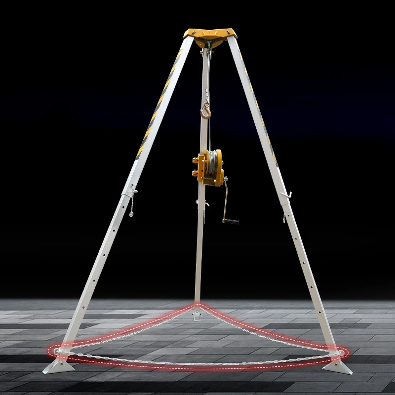XINDA Aluminum Tripod with Retractable Winch for Rescue Lifting  Fire Fighting