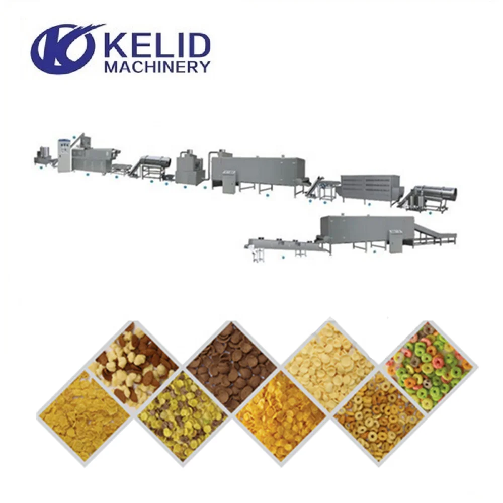 Crispy Maize Corn Flakes Breakfast Cereal Processing Manufacturing Plant