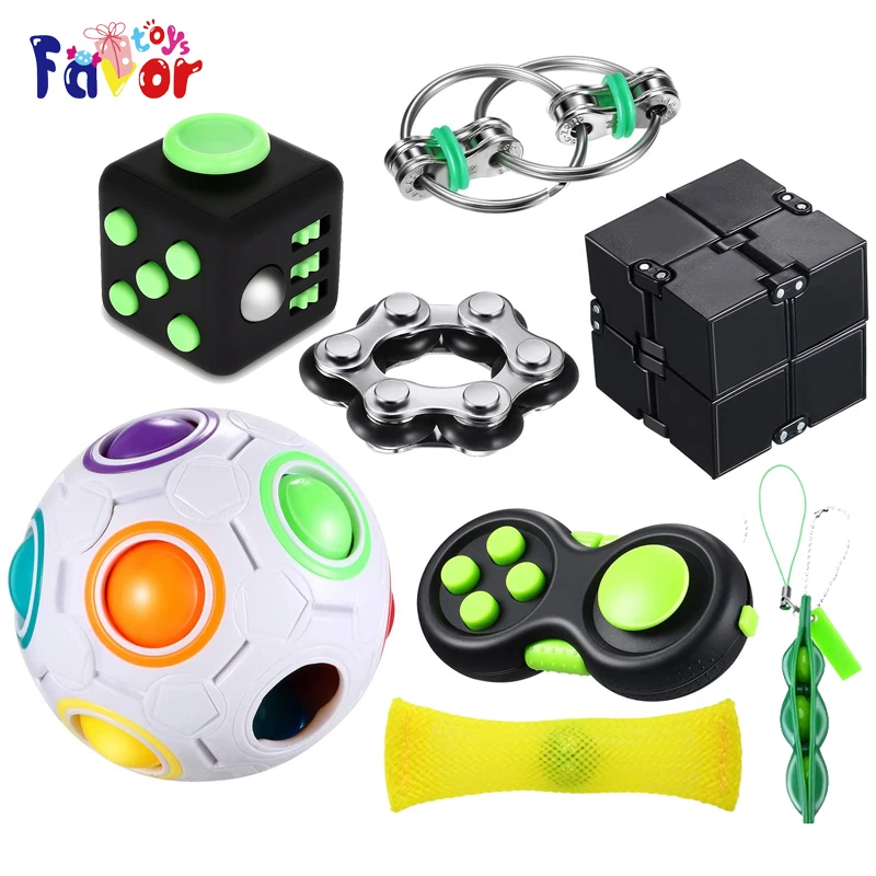 8 Pieces Small Kids Anti Stress Handheld Sensory Fidget Toy Set