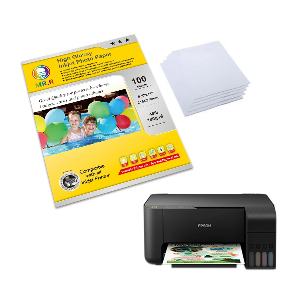 MR.R Self Adhesive Cast Coated Inkjet Photo Paper 115gsm 20sheets 210*297mm