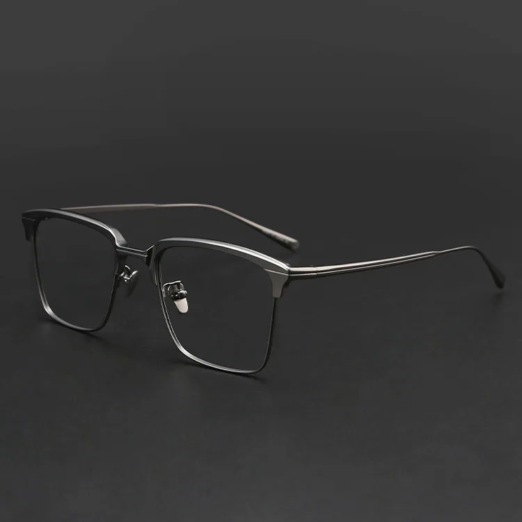 Мужские японские очки ручной работы из чистого титана оправа для очков минус высокие оптические