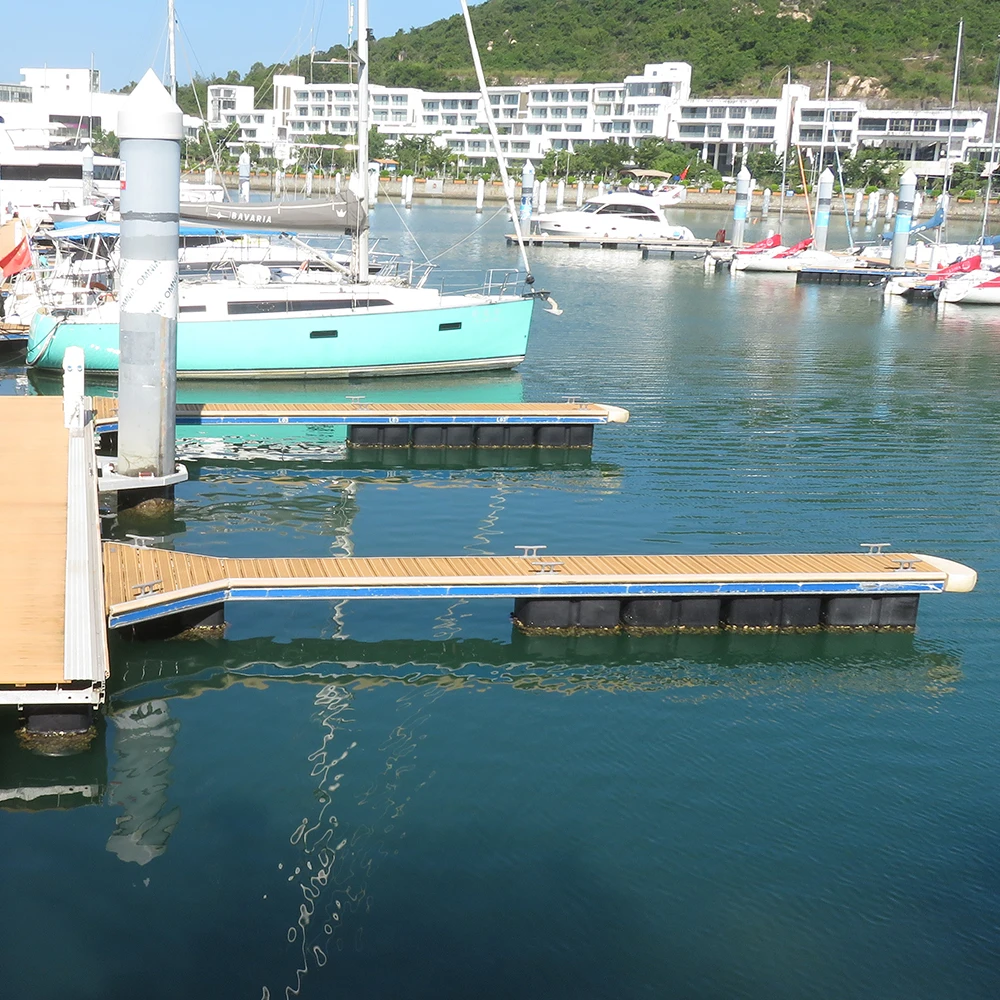 Floating Docks Yacht Lake Floating Pontoon Marine Aluminum Yacht Wharf Jetty Decking Berth Dock Floating Bridges