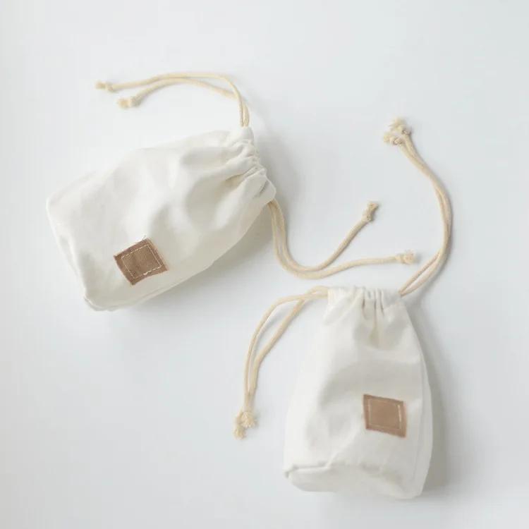 Eco friendly custom logo bags cotton canvas drawstring bags jewelry shoes cosmetic product dust bag