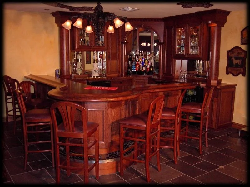 Solid Wood Timber Vintage Home Bar Counter Design Basement Bar Counter Cavemen Bar Counter For Sale