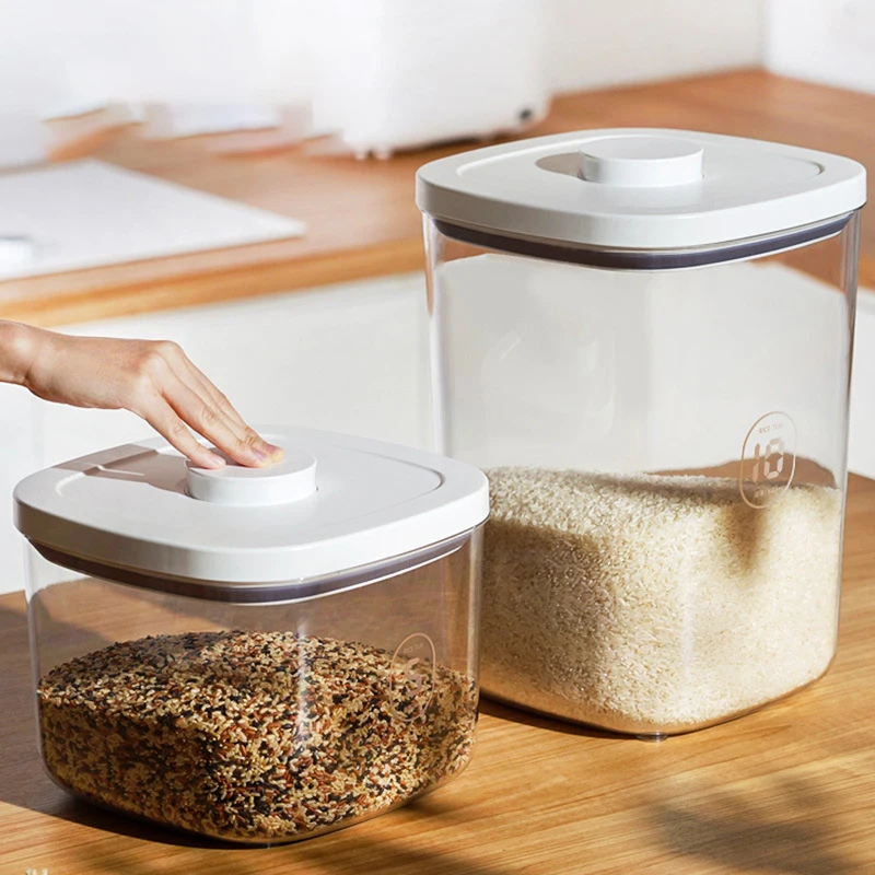 Direct Deal Dry Food Storage Container With Anti Oxidation Transparent Plastic Durable Kitchen Storage Hermetic Food Container