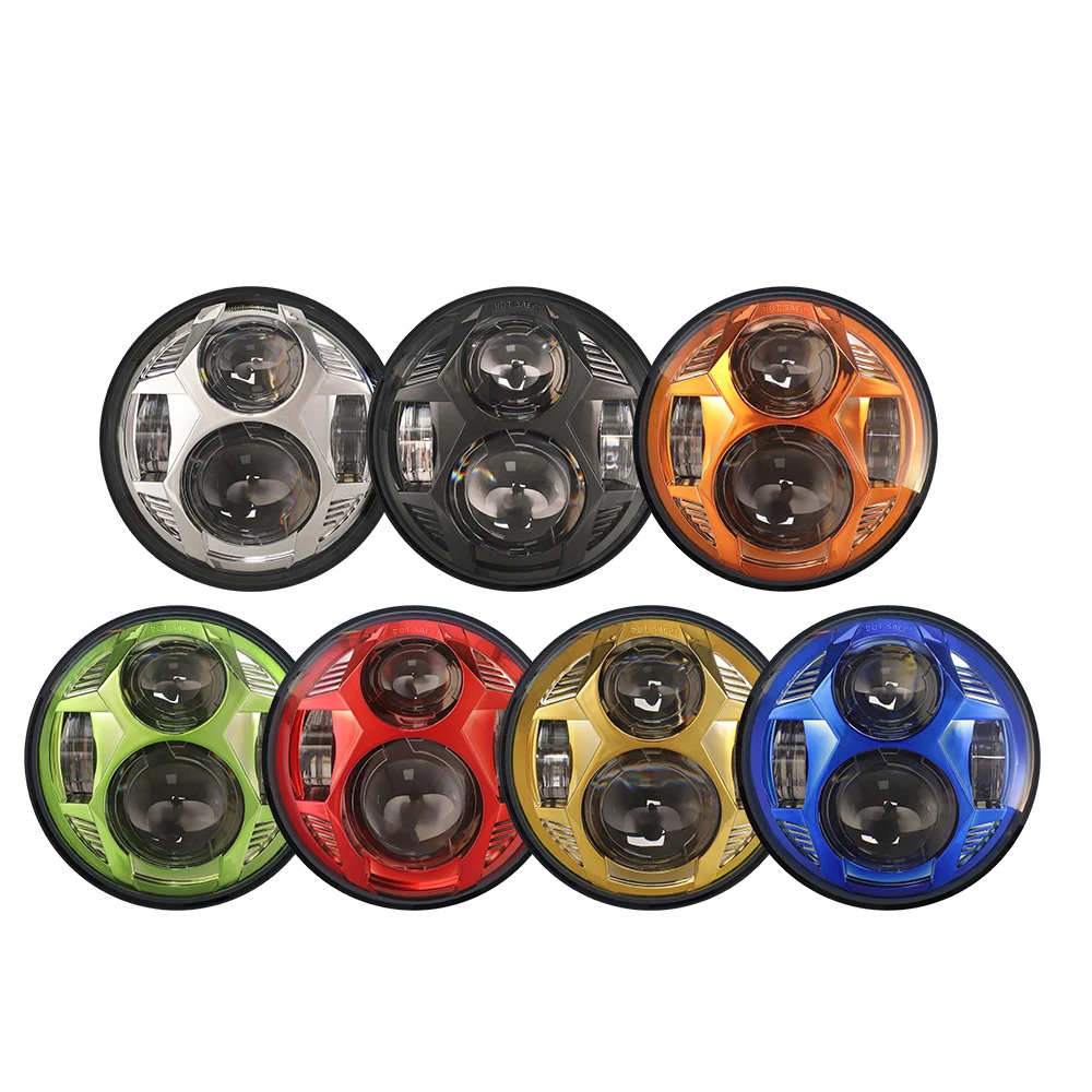 Высококачественная круглая светодиодная фара для мотоцикла 12 В, 5 дюймов, 3/4 двигателей, 5,75 дюйма, 5 дюймов, 4,65 дюйма, запчасти для мотоциклов Harleys-Davidsons
