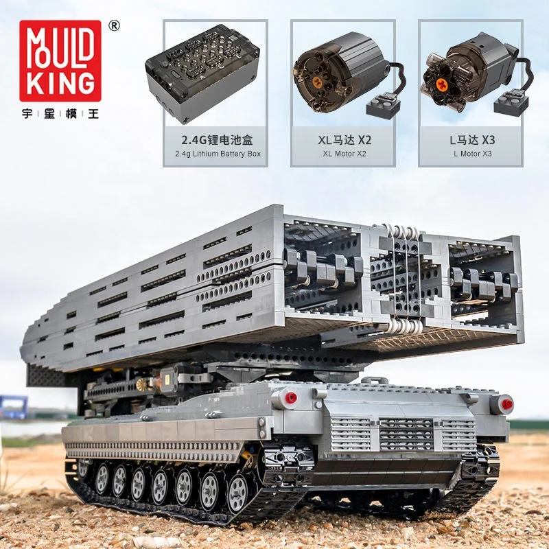 MOULD KING Blocks Technical Building Toys MOC Motorized Span Structure Car Bridge RC Tank Model Brick Block