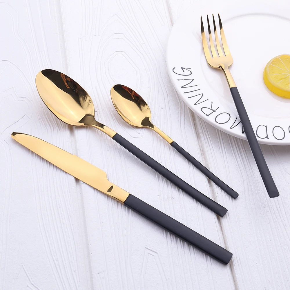 
Stainless steel spoon titanium gold rose gold gorgeous color ins Nordic minimalist tableware 