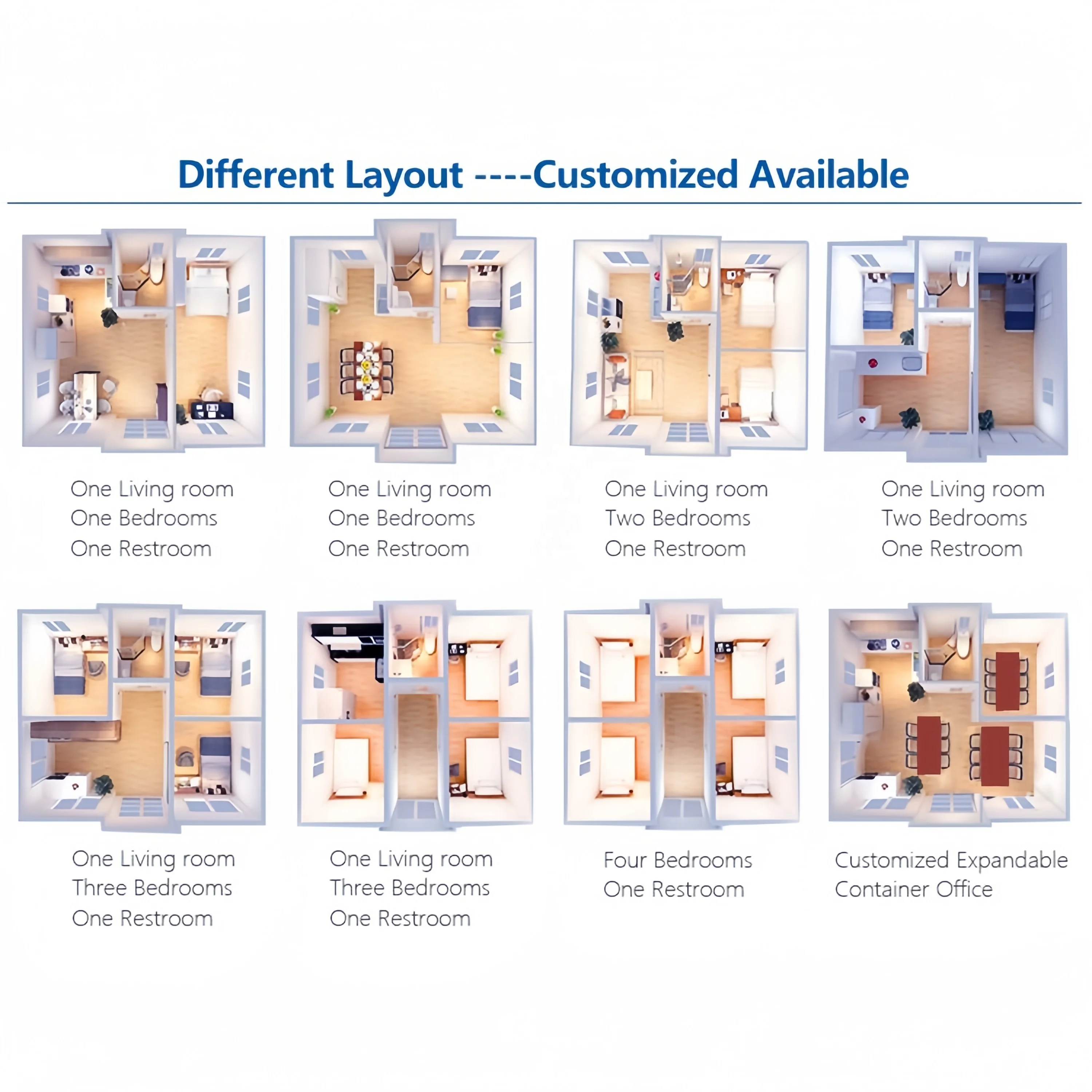 Mobile Home  Modular Building Prefabricated Houses 30ft Container House Container Room Double-wing Expanded Container House