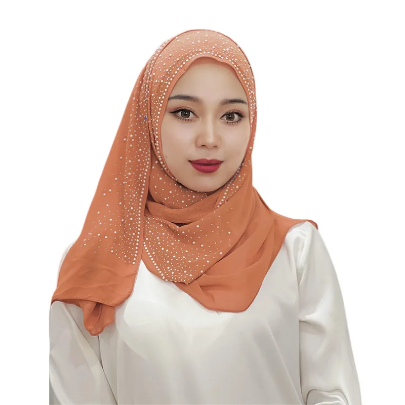 Viscose Premium Hot Stamping Styles magnite for satin silk muslim wedding dress with hijab  magnet pin rop islam