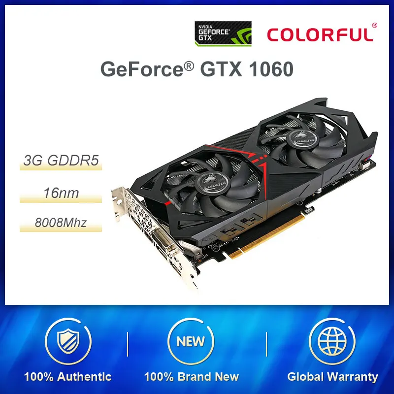  Видеокарта Funhouse GTX 1060 3GD5 V2 Nvidia GDDR5 GPU 3 ГБ e-sports для игровых компьютеров