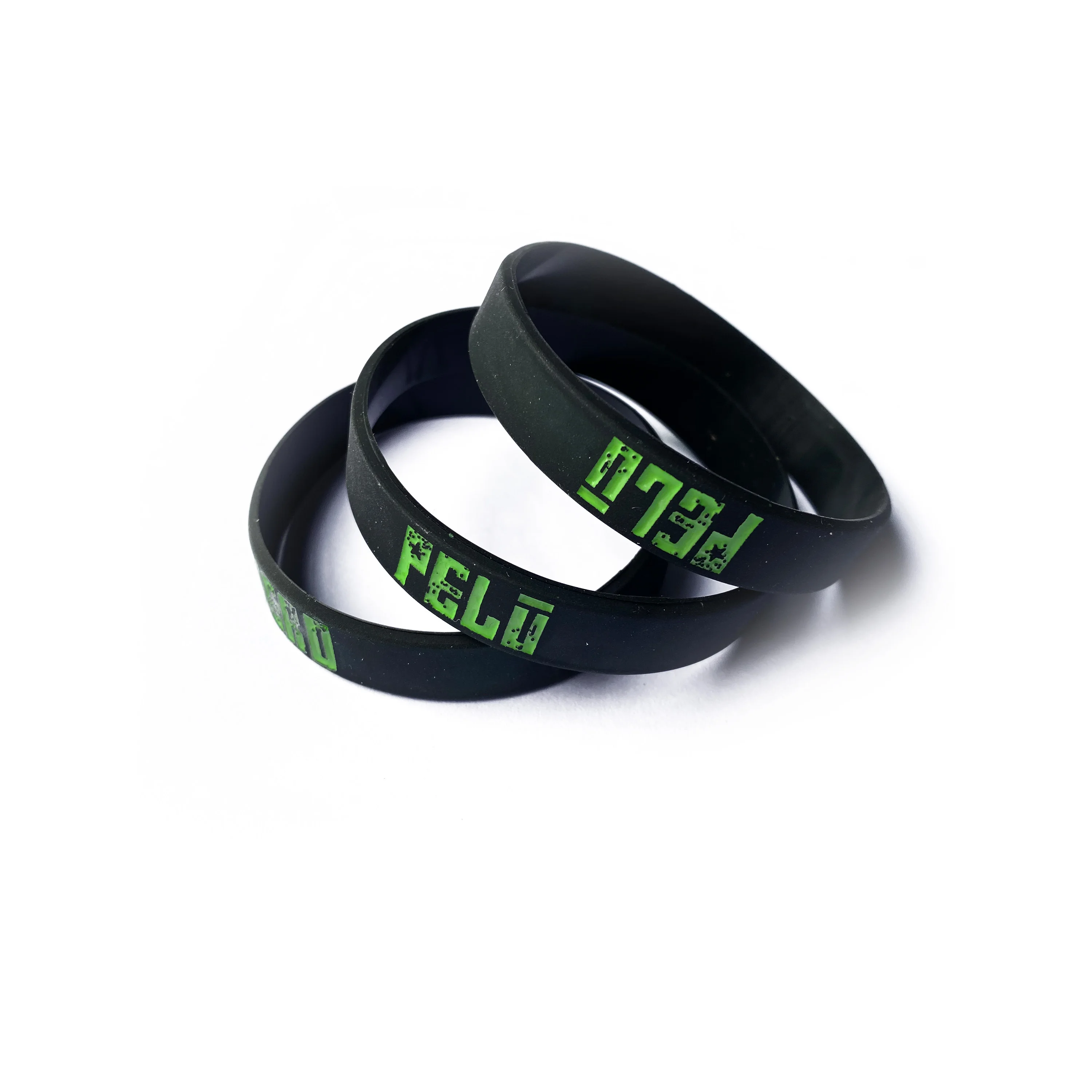 Custom Silicone Wristbands Silicon Custom Logo Wristband with Green Color