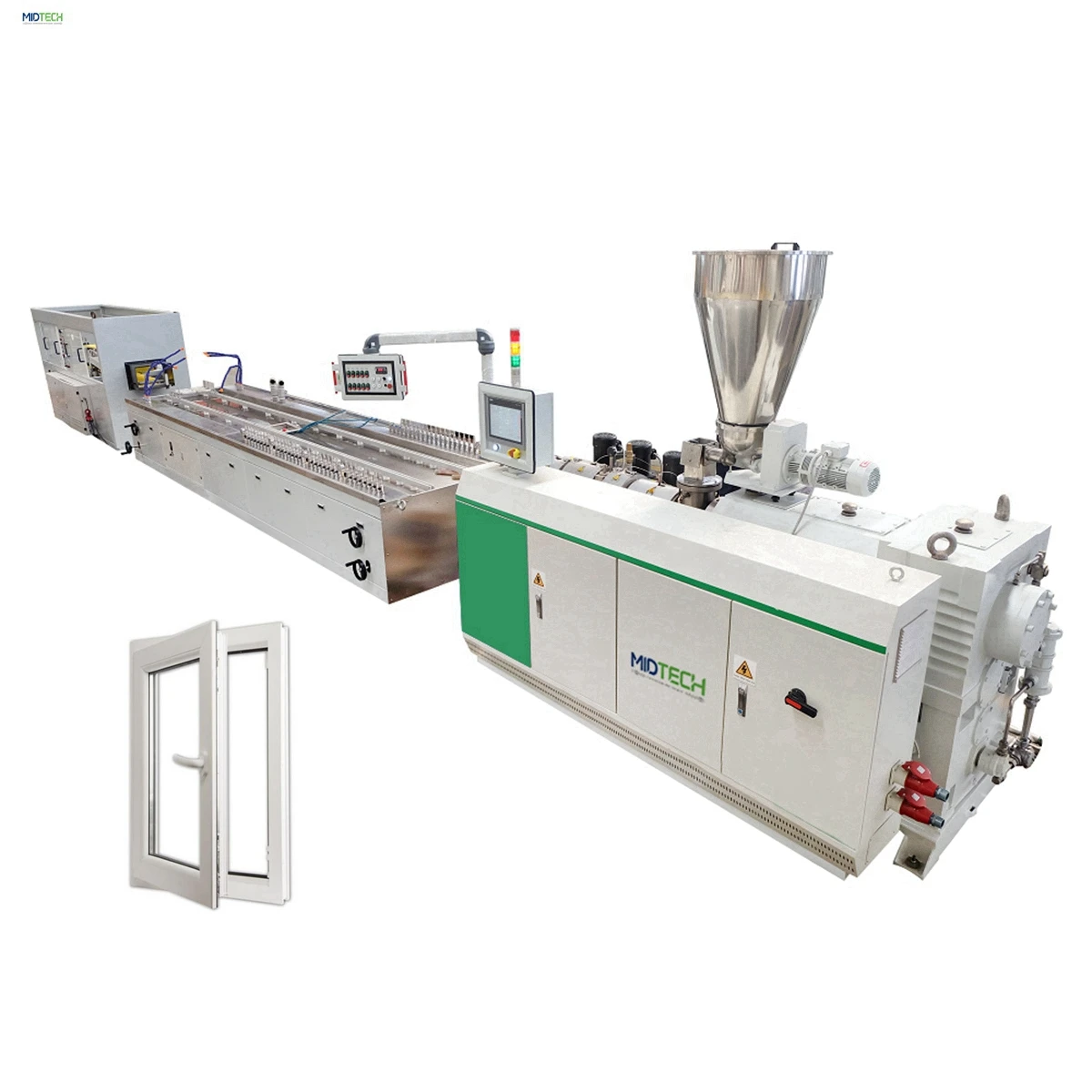 Plastic UPVC PVC WPC Door and Window Profile Extrusion Machine Line