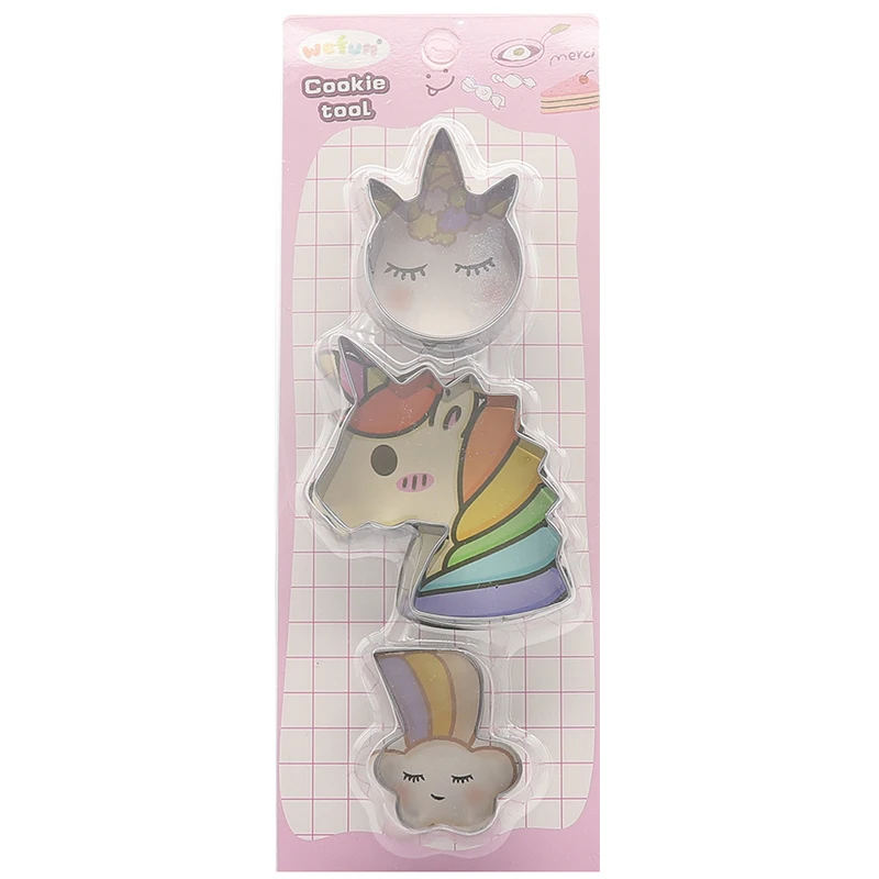 2023 New Design Stainless Steel Cartoon Shaped Dinosaur Animal Unicorn Fondant Cake Cookie Cutter Biscuit Mould