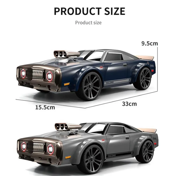 SCY 16303 2.4G 1/14 RTR 4WD Radio Control Toys High Speed Off-Road Drift Car Flat Running Muscle Car with Retro LED Light