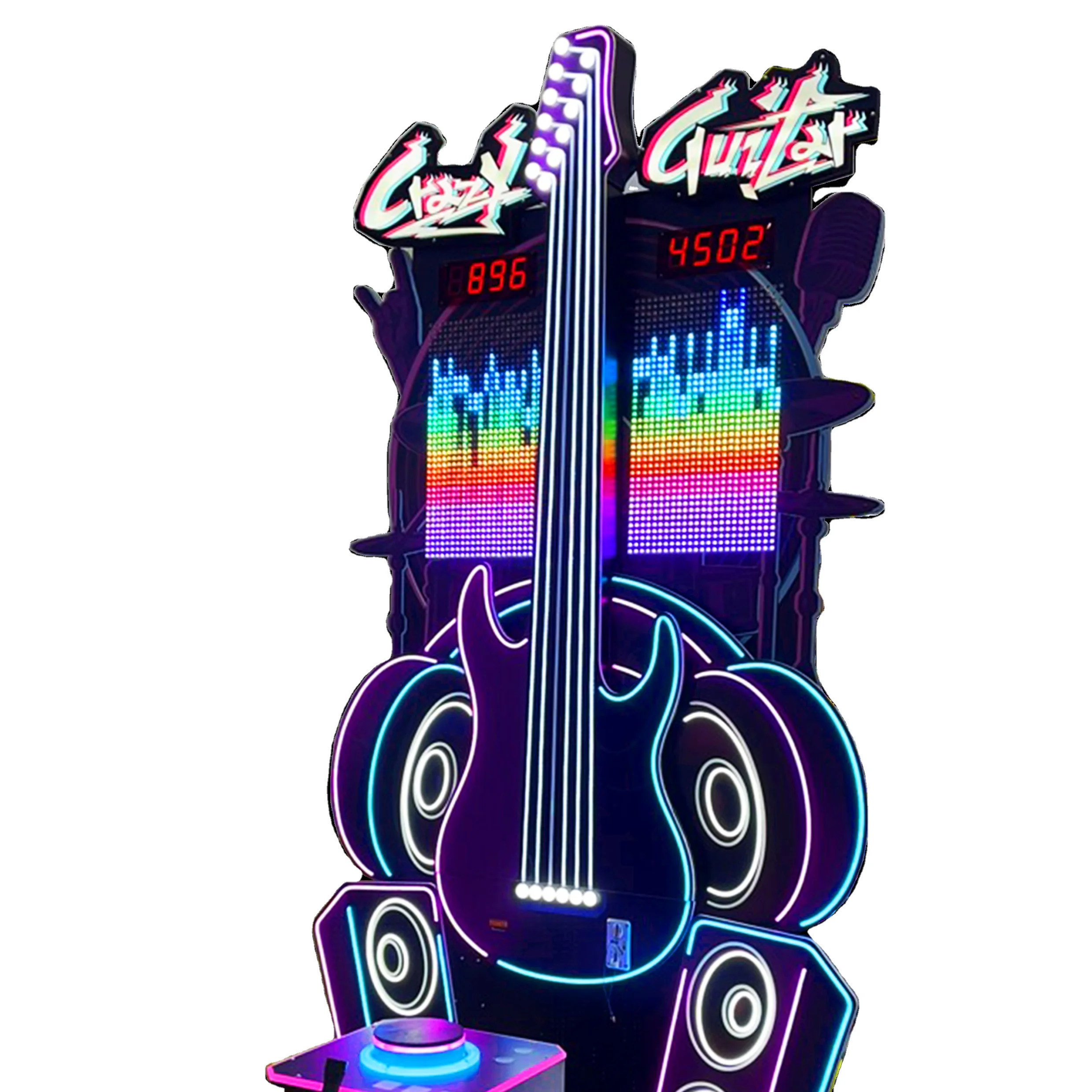 Coin Operated Games Lottery Ticket Grazy Guitar Hammer Hitting Game Machine Boxing amusement machine