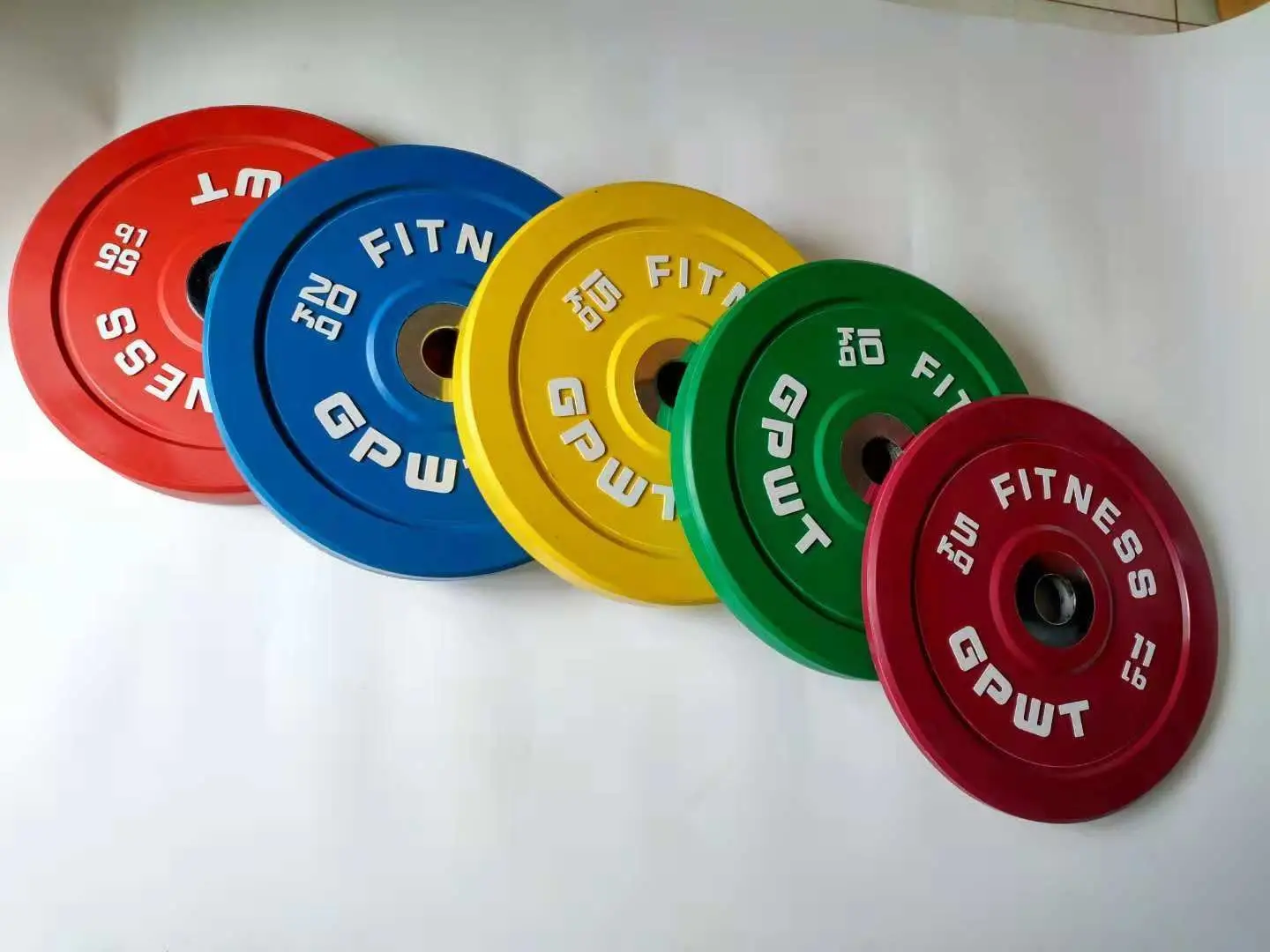 2024 Hot Selling 5kg 10kg 15kg 20kg 25kg Gym Equipment Rubber Covered Barbell Plates Fitness Accessory