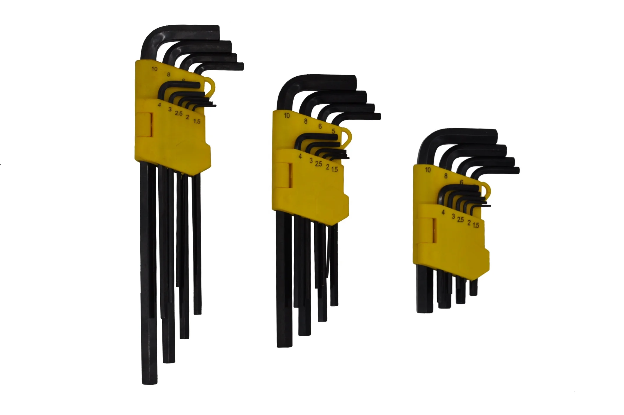 YUTE 9PCS Arm flat end short Hex Key& Black finish Allen wrench set