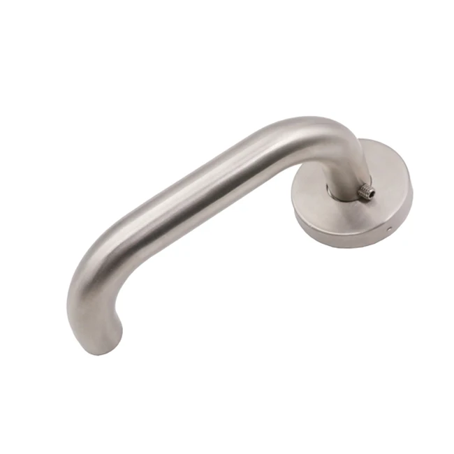 Lever Door Handles Stainless Steel Rosette Door Handles Silvery Standard Style Lavatory And Shower Lever Handle